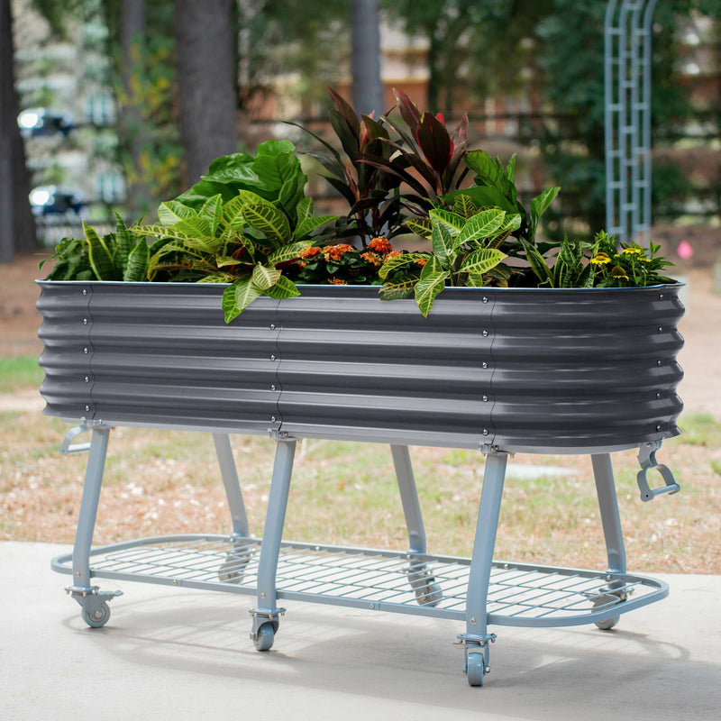 Elevated Garden bed gen2 Modern Gray 2x6
