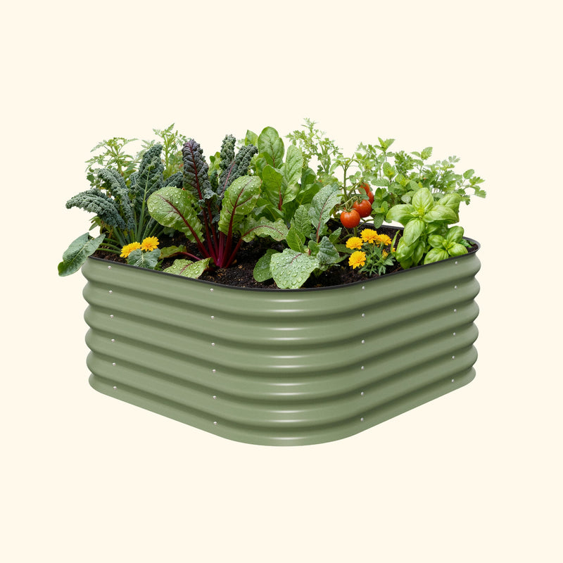 vego-garden-17-tall-4-in-1-small-modular-metal-raised-garden-bed-kit | Vego Garden