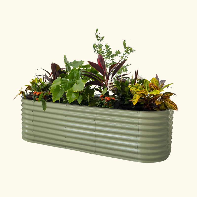 Vego Garden 26 Extra Talll 10 In 1 Modular Metal Raised Garden Bed Kit-Olive Green
