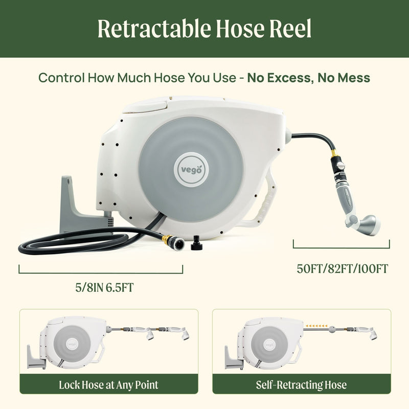 Retractable hose reel Set | Vego Garden
