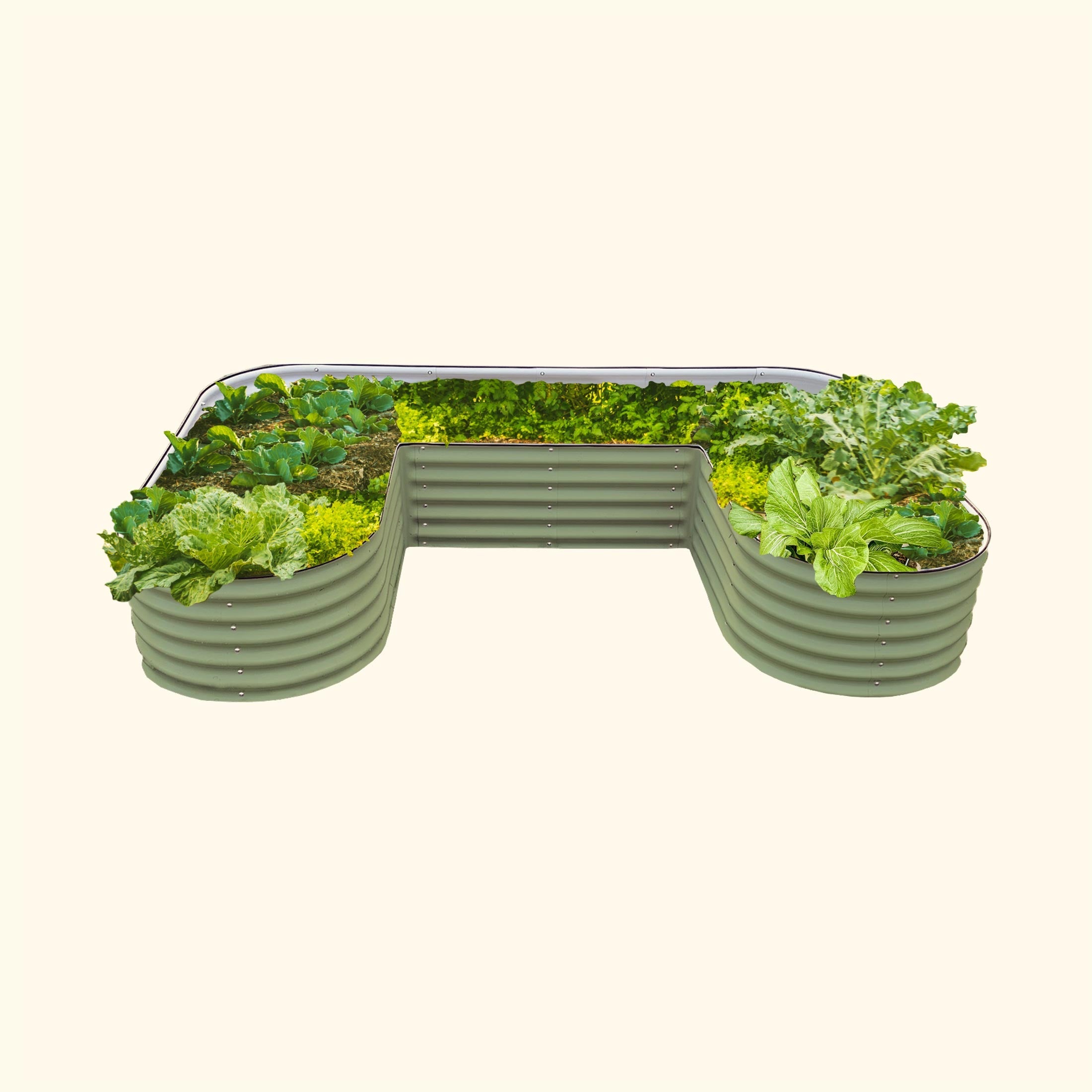 17" Tall U Shaped Raised Garden Bed Kit - Standard Size