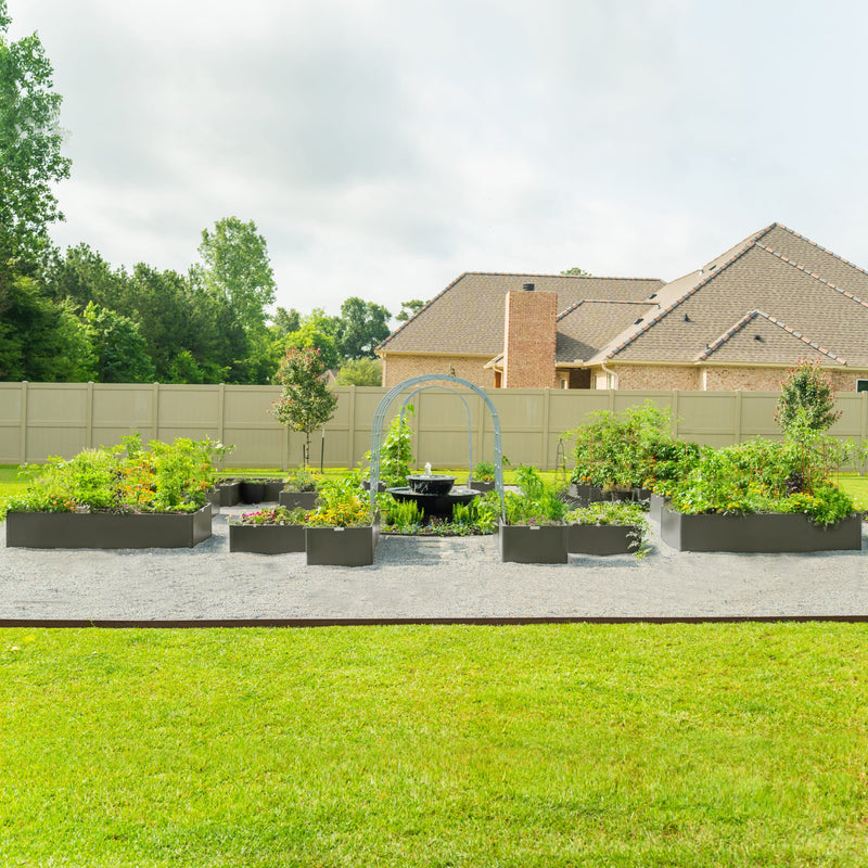 17" Tall Modern Metal Raised Garden Bed | Vego Garden