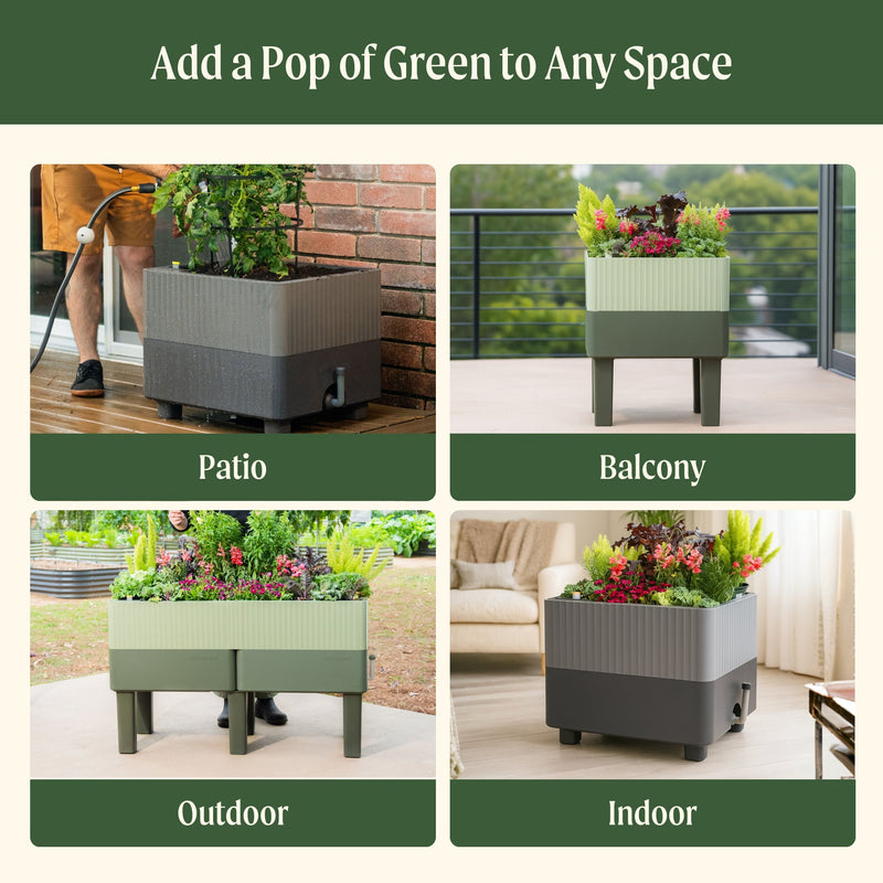 EZCube Self-Watering Planter 21" x 48" Elevated