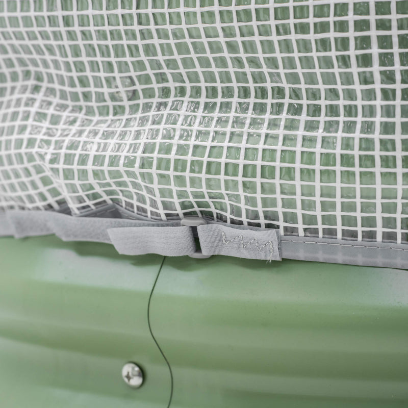Greenhouse Frost Cover & Trellis System for Self-Watering Elevated Rolling Bed