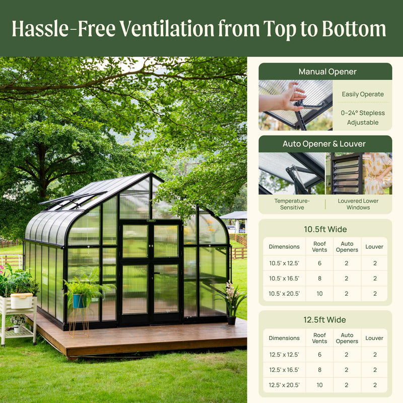 Vego Garden Pacific Greenhouse - 10.5 ft | Vego Garden