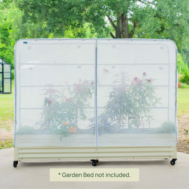 Mesh Cover & Trellis System - Classic Rolling Bed | Vego Garden
