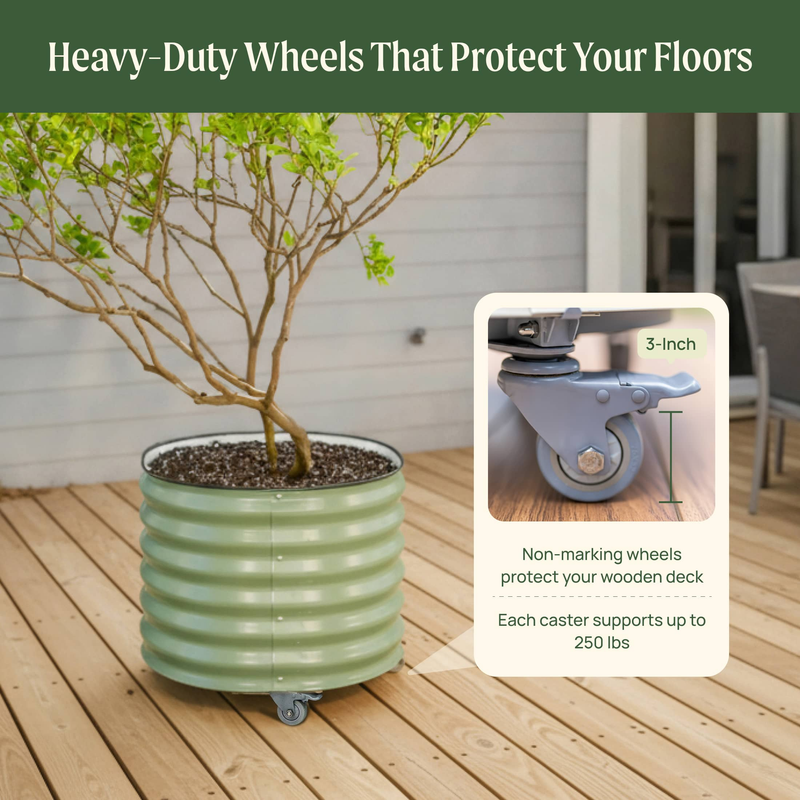 V-Series_Rolling_Tree_Planter_Round | Vego Garden