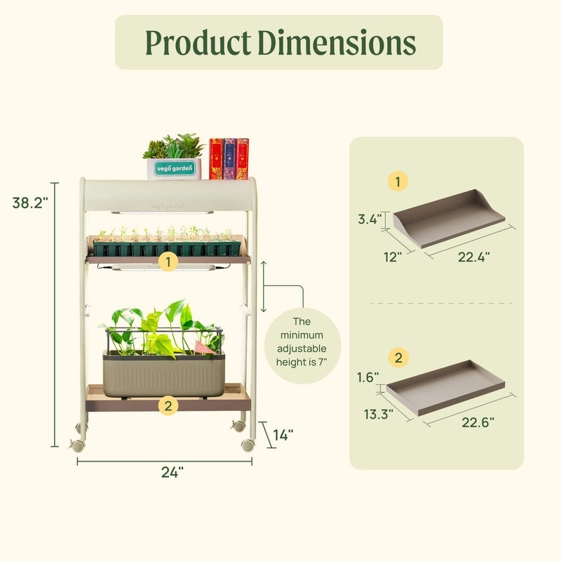 Vego Garden 2 Tier Grow Light Garden