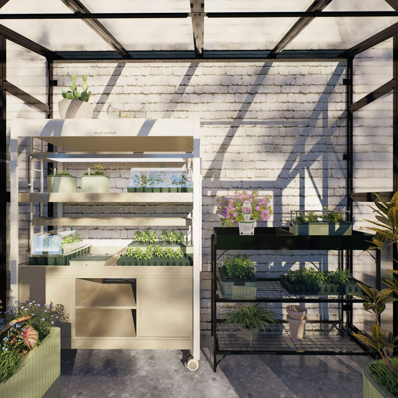 Vego Garden Lean-To Greenhouse - 6.5&