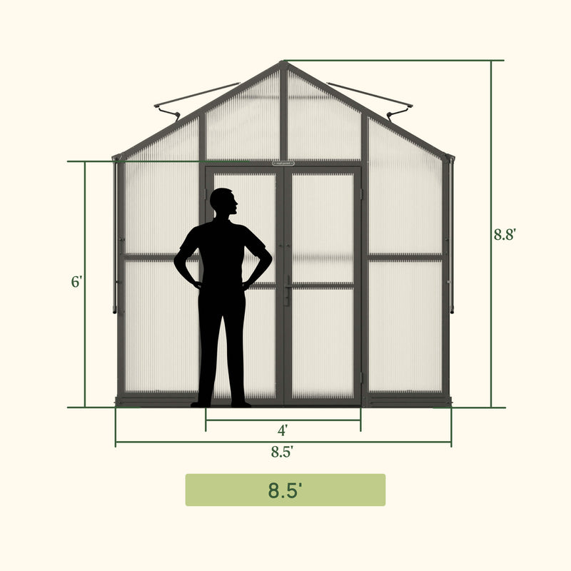 Vego Victorian Greenhouse - 8.5ft Wide