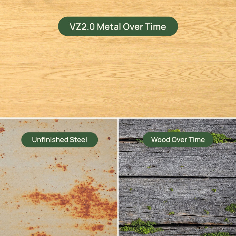 Woodgrain L Shape Metal Raised Garden Bed | Vego Garden