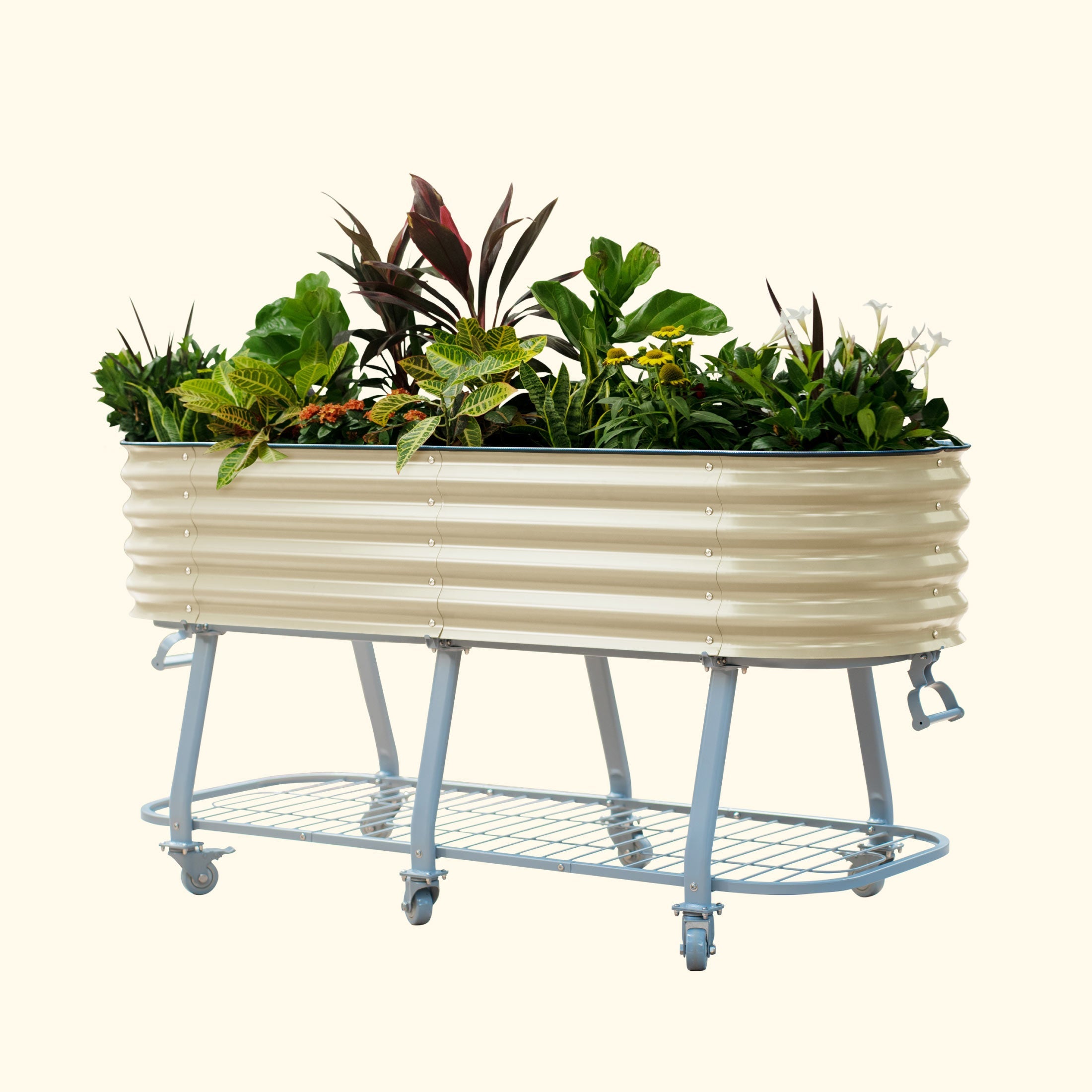 Elevated Garden bed gen2 pearl white 2x6