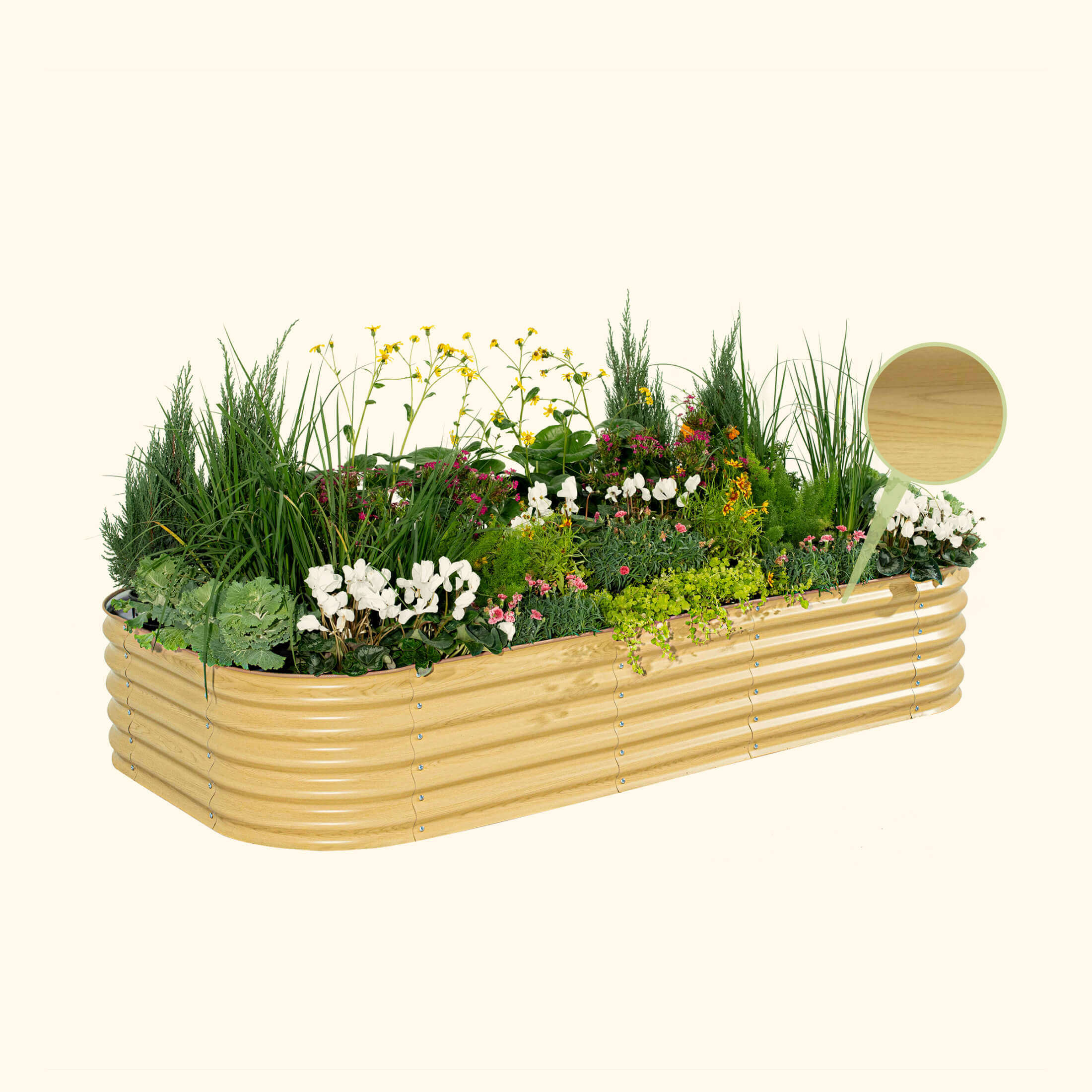 17" Tall 10 In 1 Jumbo Modular Metal Raised Garden Bed Kit