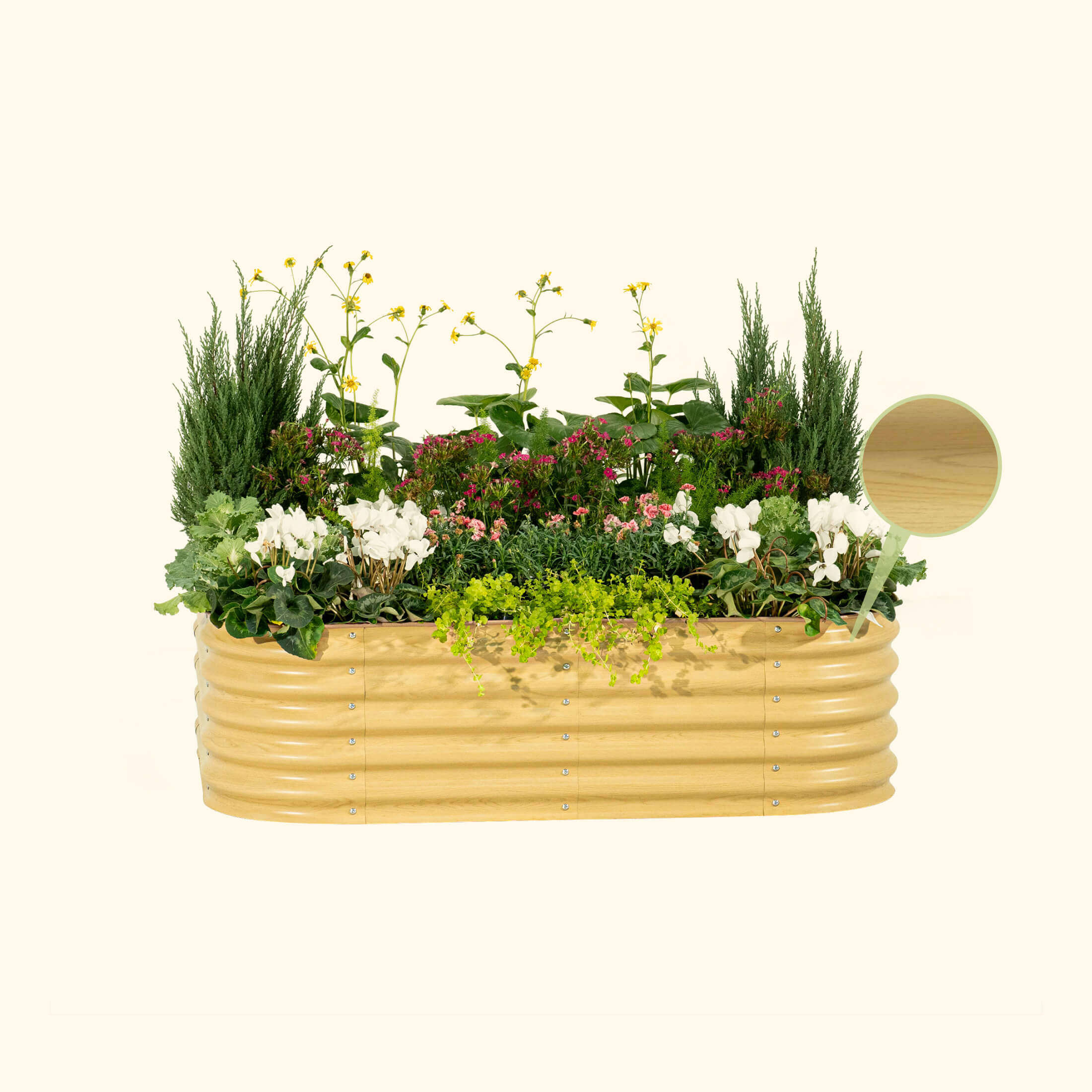 17" Tall 6 In 1 Medium Modular Metal Raised Garden Bed Kit