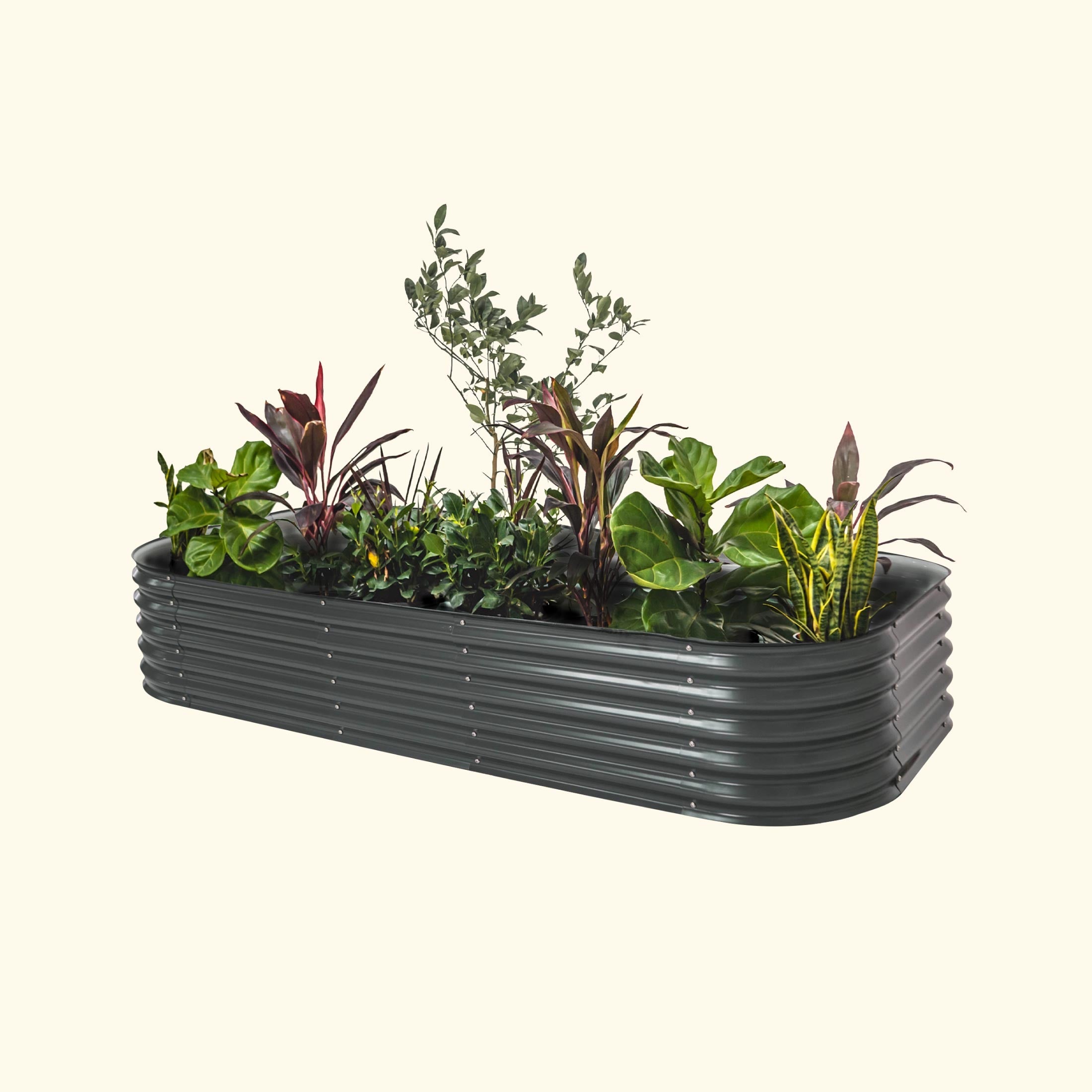 17" Tall 10 In 1 Jumbo Modular Metal Raised Garden Bed Kit