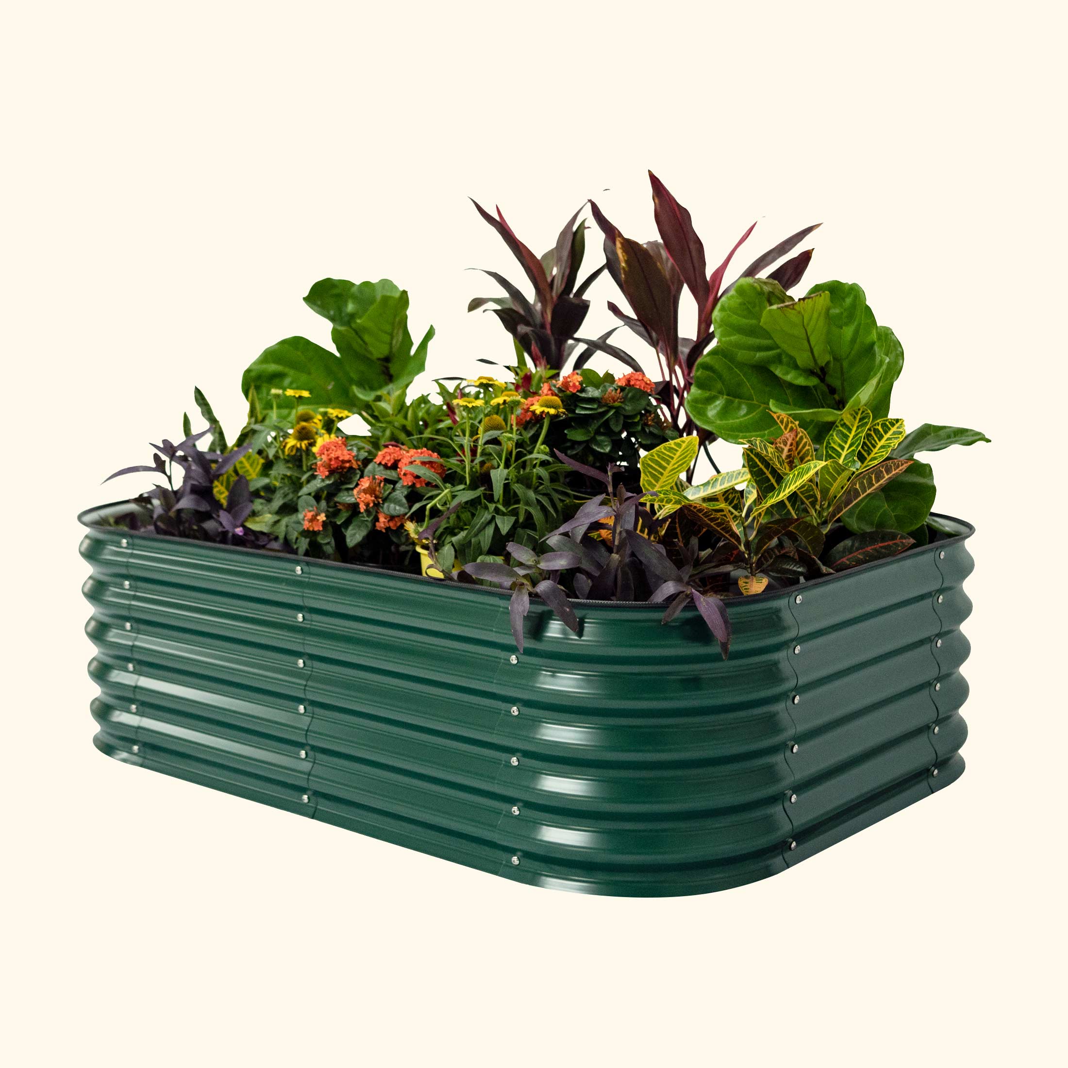 17" Tall 6 In 1 Medium Modular Metal Raised Garden Bed Kit