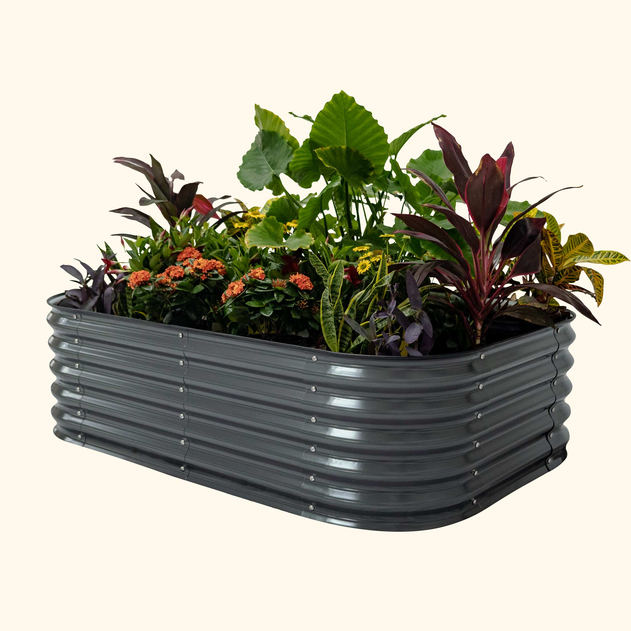 17" Tall 6 In 1 Medium Modular Metal Raised Garden Bed Kit