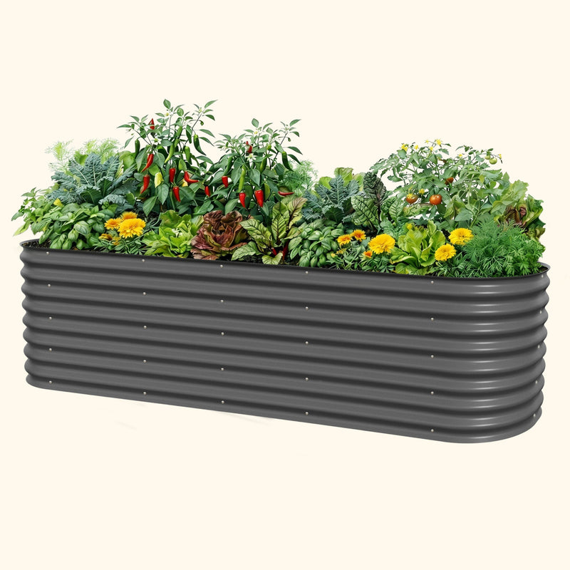 26" Tall 10 In 1 Jumbo Modular Metal Raised Garden Bed Kit | Vego Garden