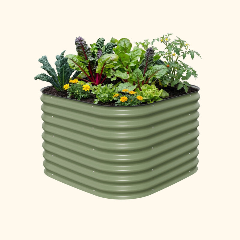 26" Tall 4 In 1 Small Modular Metal Raised Garden Bed Kit | Vego Garden