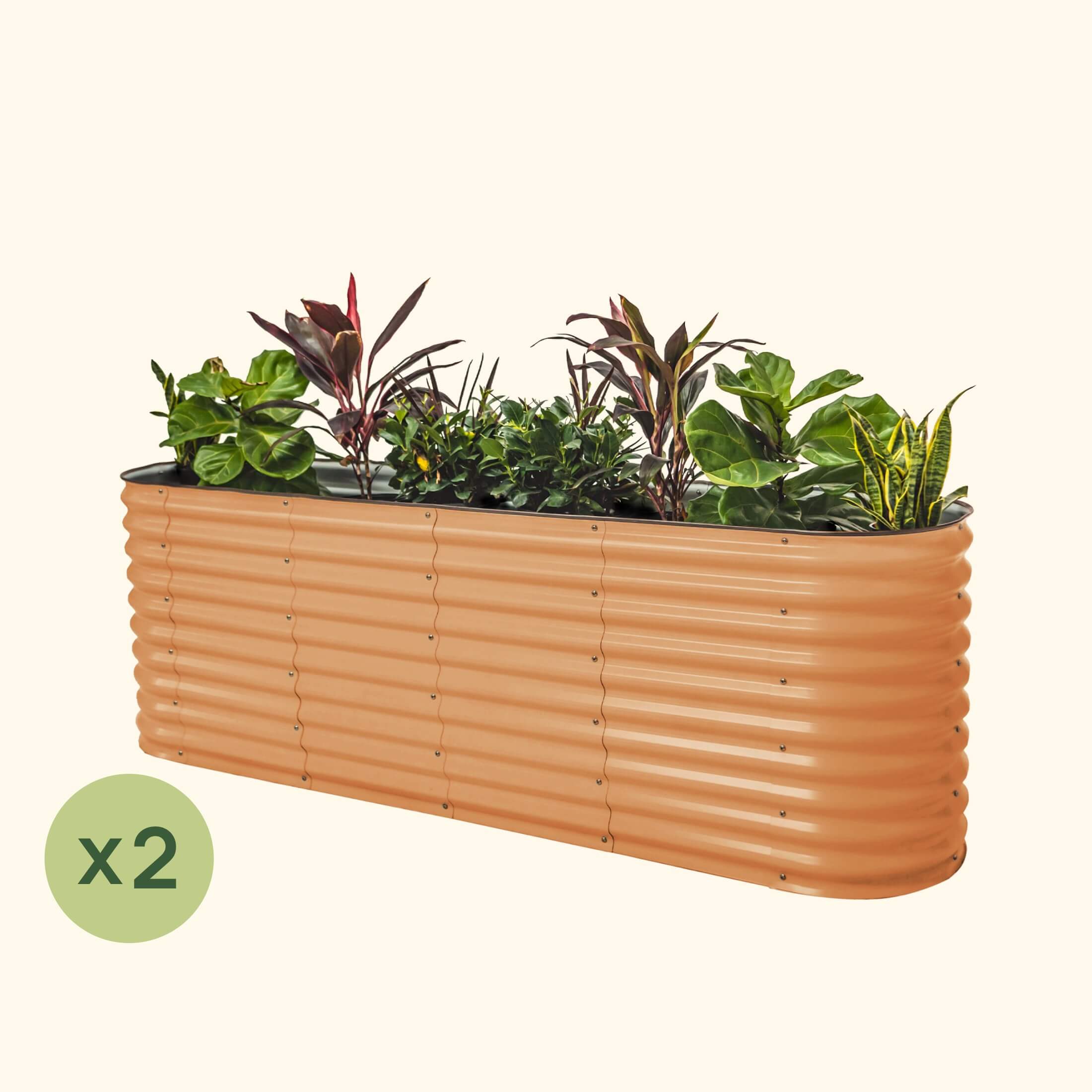 32" Extra Tall 9 In 1 Large Modular Metal Raised Garden Bed Kit
