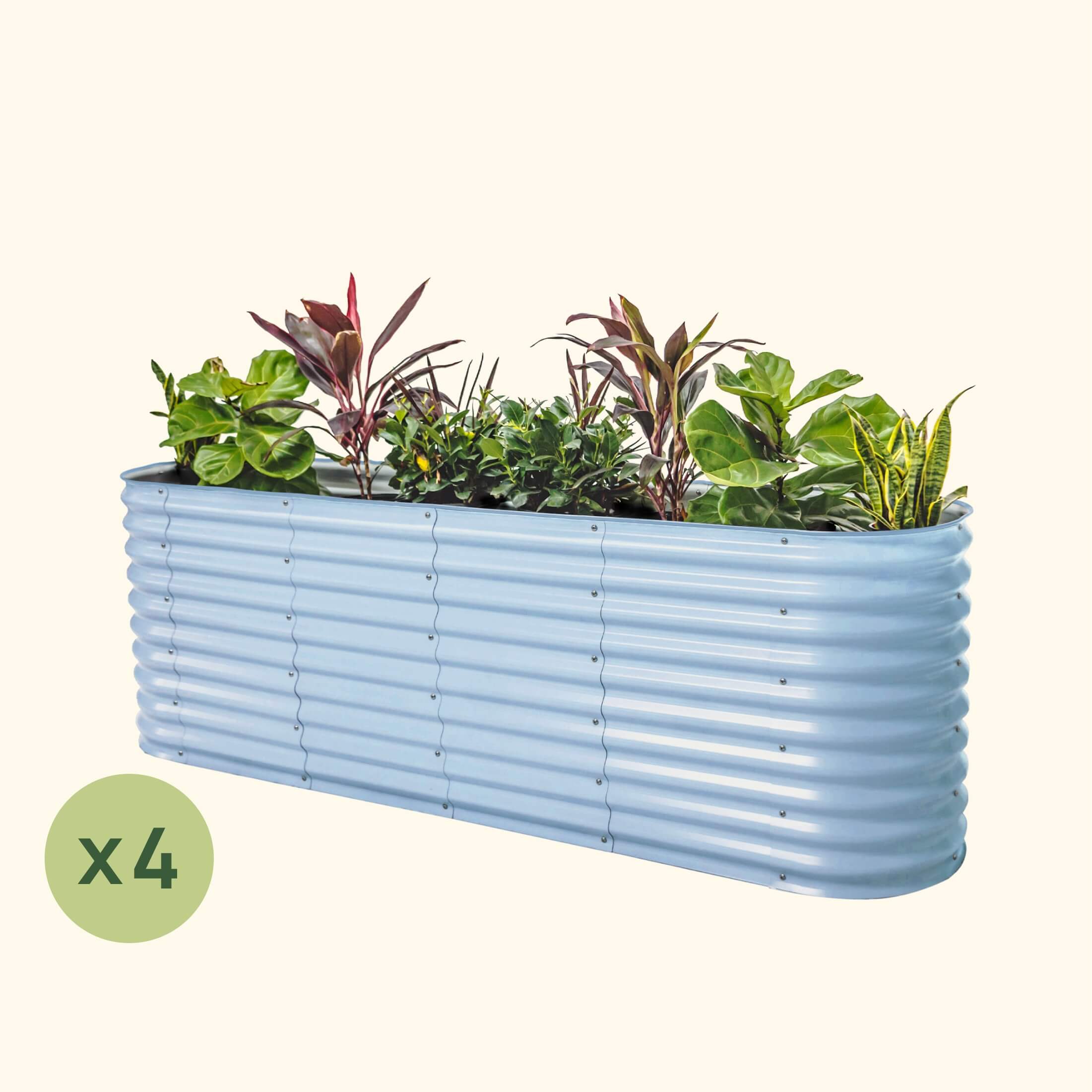 32" Extra Tall 9 In 1 Large Modular Metal Raised Garden Bed Kit