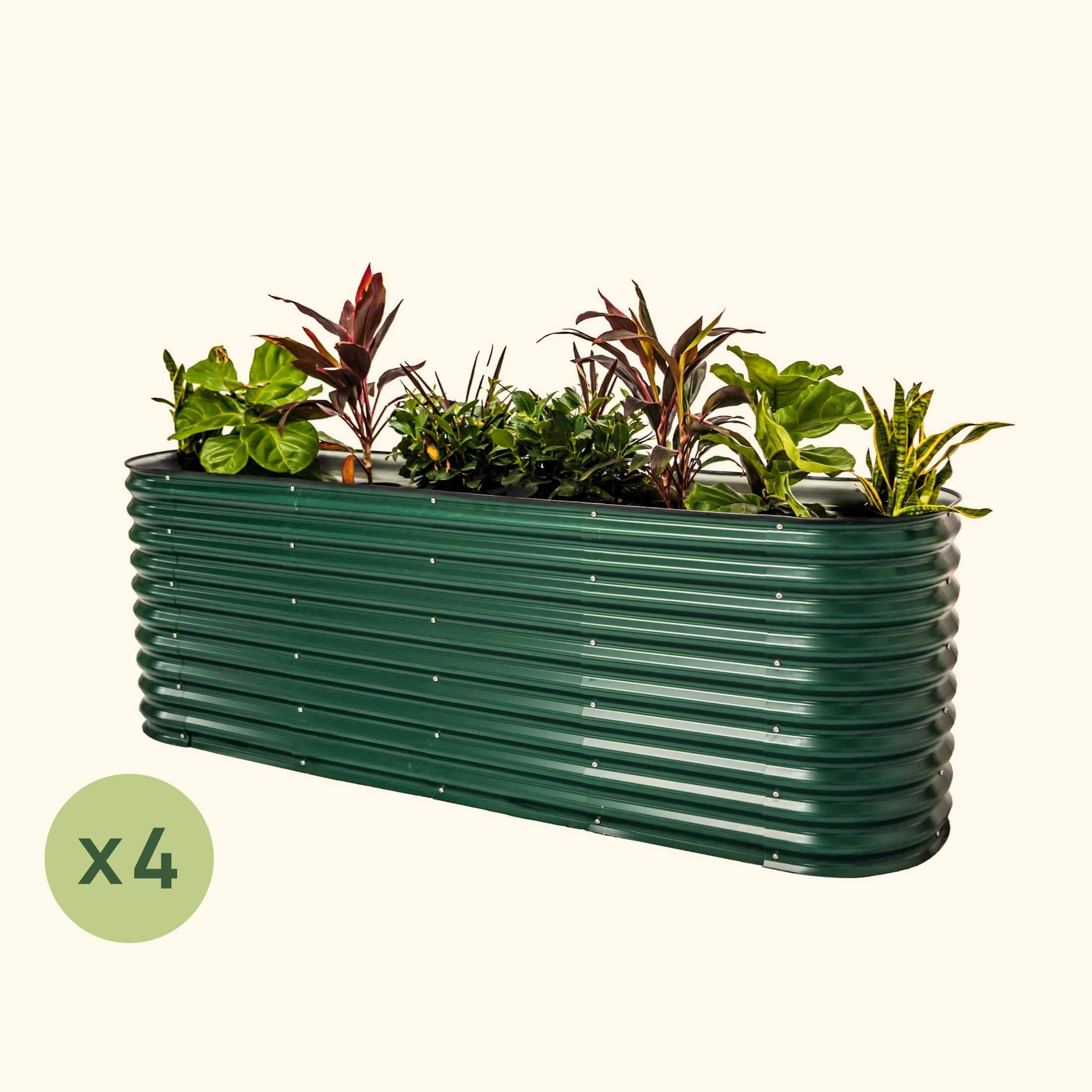 32" Extra Tall 9 In 1 Large Modular Metal Raised Garden Bed Kit