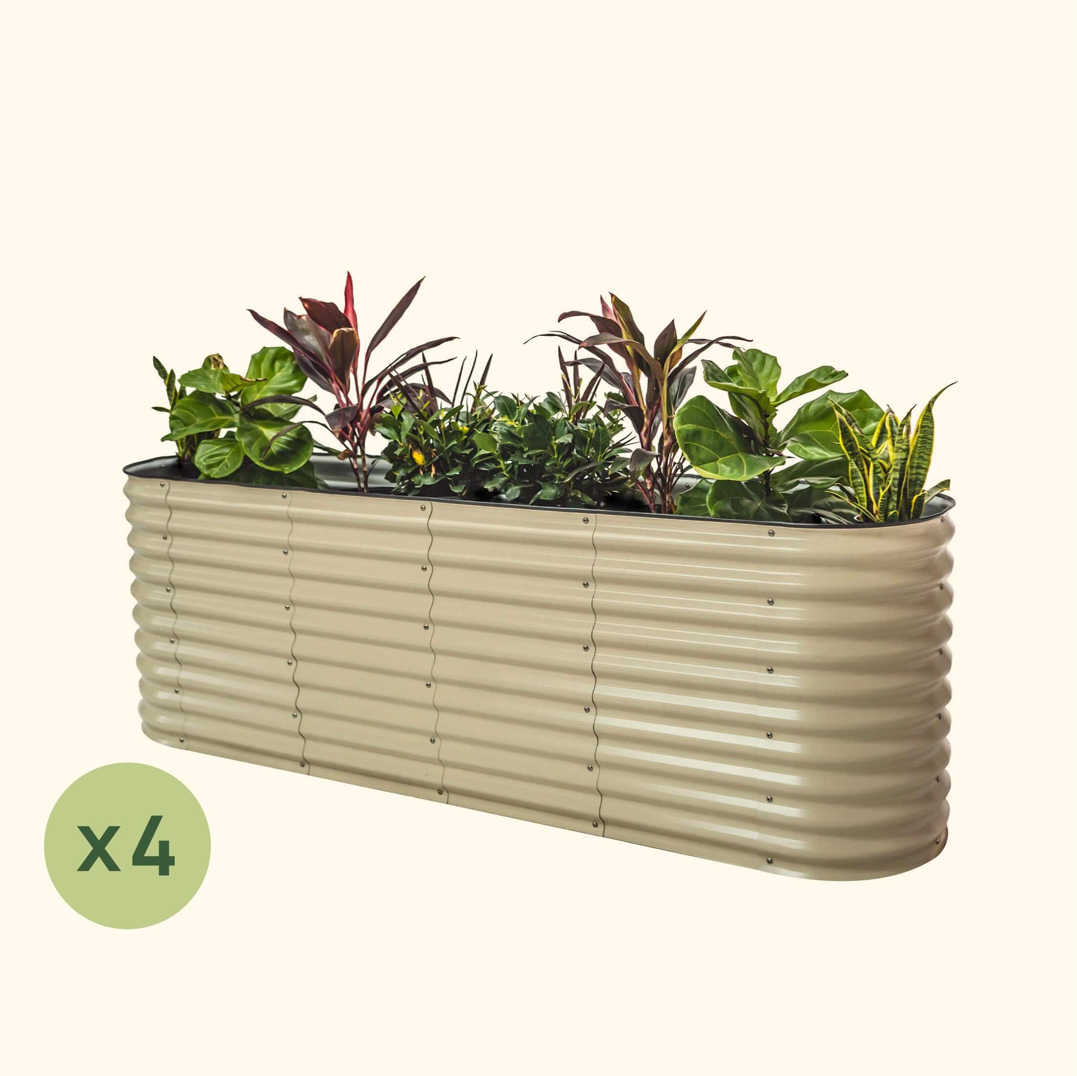 32" Extra Tall 9 In 1 Large Modular Metal Raised Garden Bed Kit