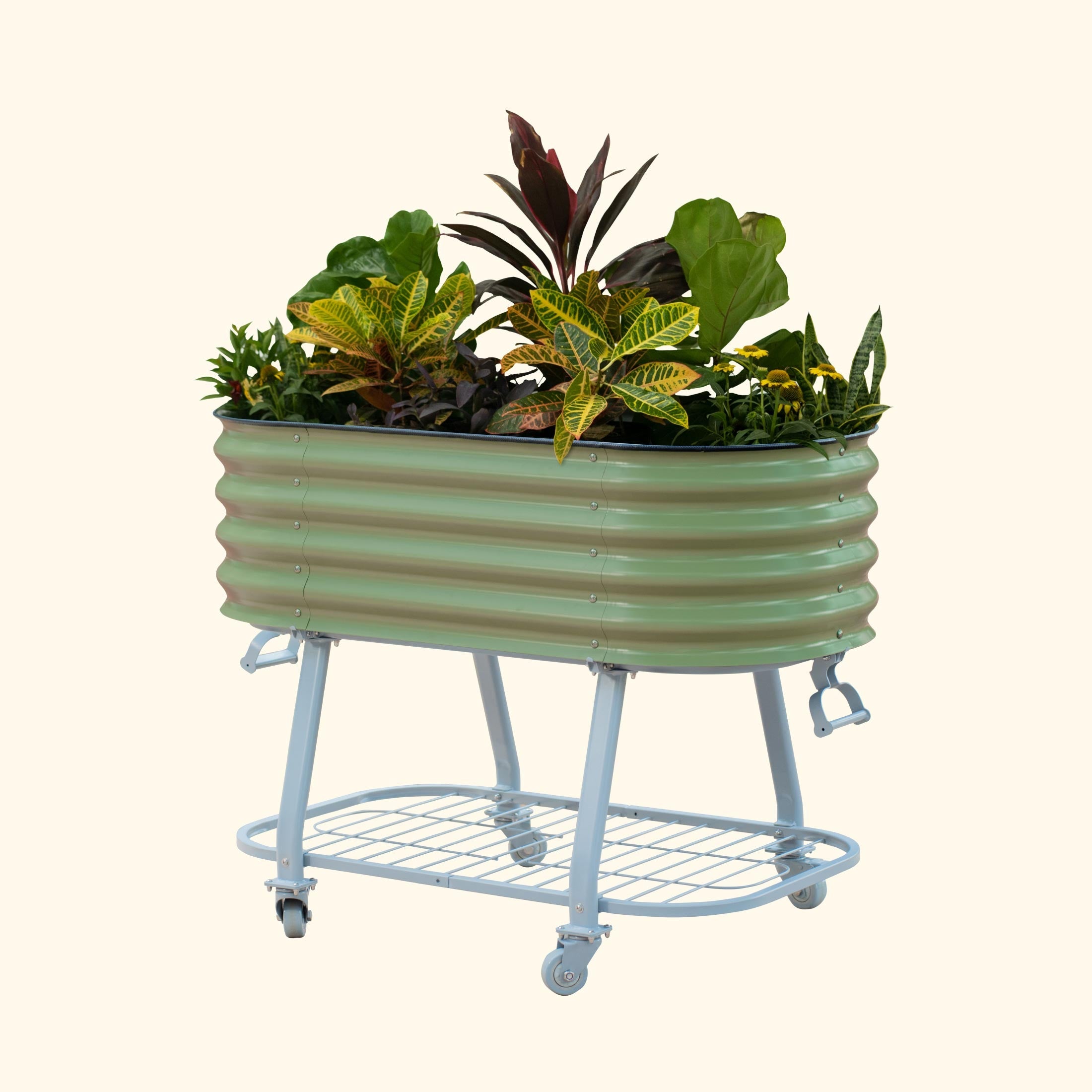 Elevated Garden bed gen2 olive green 2x4